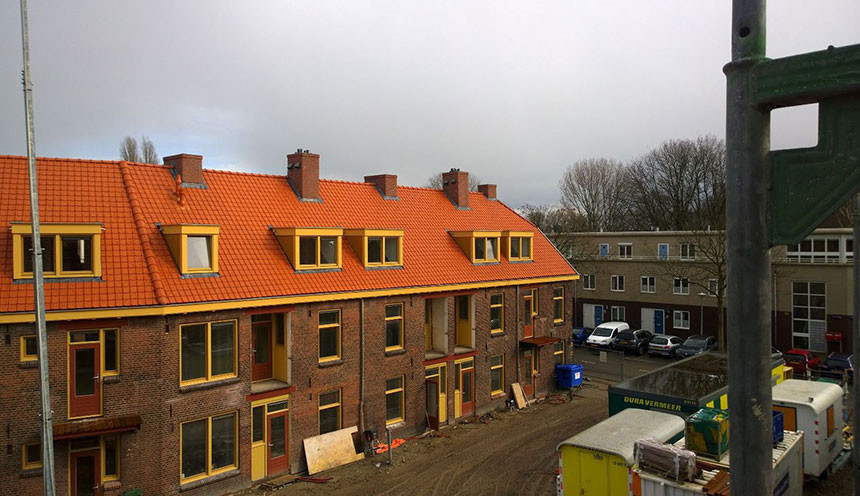 Van der Pekbuurt renovatie dakkapellen Amsterdam.