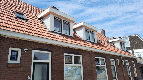 Dakkapellen Delft, buitenaanzicht Ruiter dakkapel.